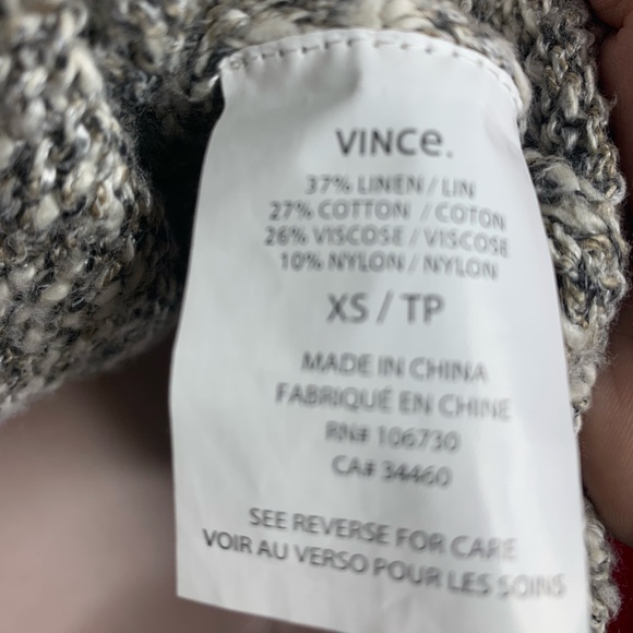 Vince Linen Blend Cable Knit Crop Top XS - Picture 6 of 6
